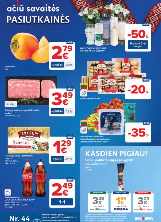 MAXIMA AČIŪ savaitinis leidinys Nr. 44 2026.10.27 - 2026.11.02