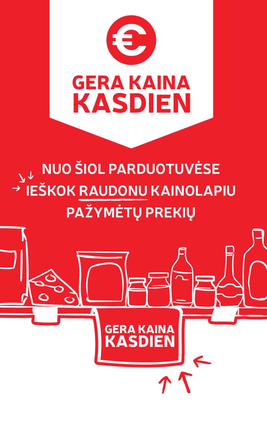 „Rimi“ savaitinis leidinys Nr. 44, 8 psl.: ŠIOL PARDUOTUVĖSE IEŠKOK RAUDONU KAINOLAPIU PAŽYMĖTŲ PREKIŲ