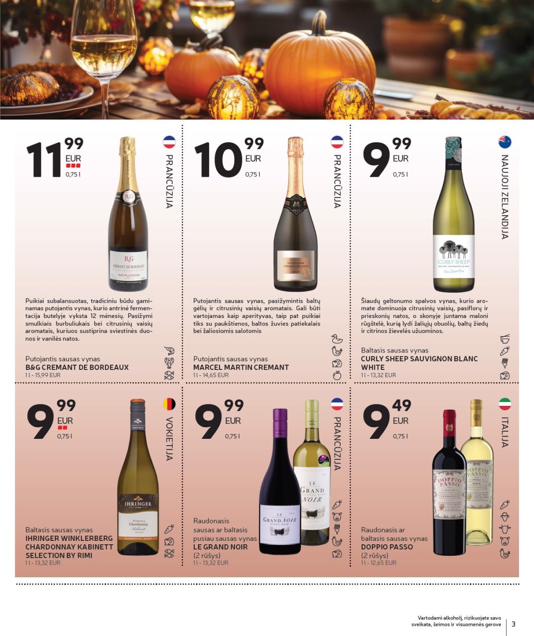 RIMI Alkoholinių gėrimų asortimento katalogas Nr. 21, 3 psl.: Vartodami alkoholį rizikuojate savo sveikata šeimos visuomenės gerove NAUJOJI ZELANDIJA PRANCŪZIJA ITALIJA…